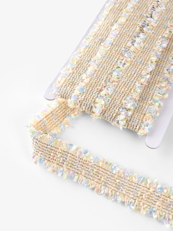 Тесьма декоративная «Твидовая» двусторонняя 30 мм