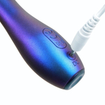 Синий фигурный вибромассажер с шаровидной головкой - 14 см. (Цвет: синий)