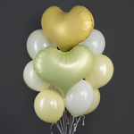 Сердце желтое матовое фольга 55 см