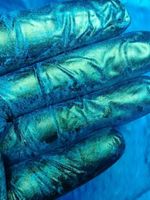 Премиум 8933 Голубой (с золотым и зелёным) - перламутровый сухой краситель