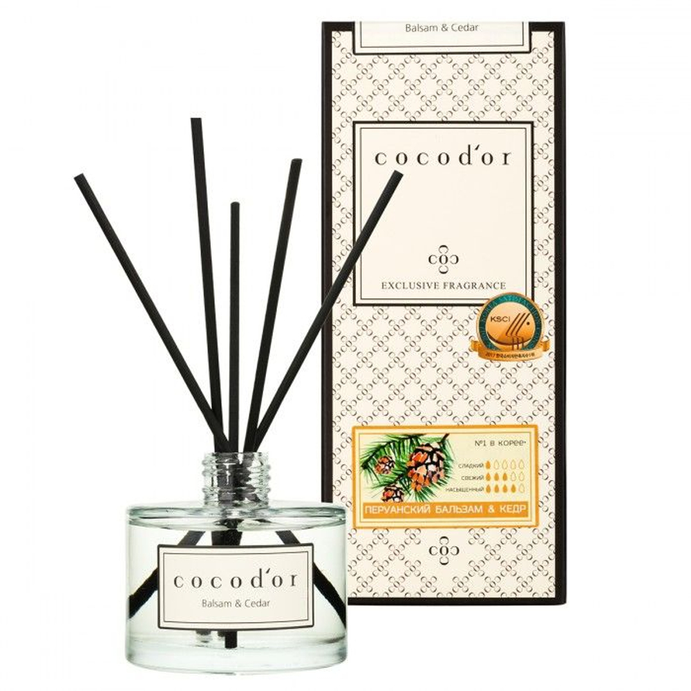 Арома-диффузор для помещений Перуанский бальзам и кедр - 200 мл.