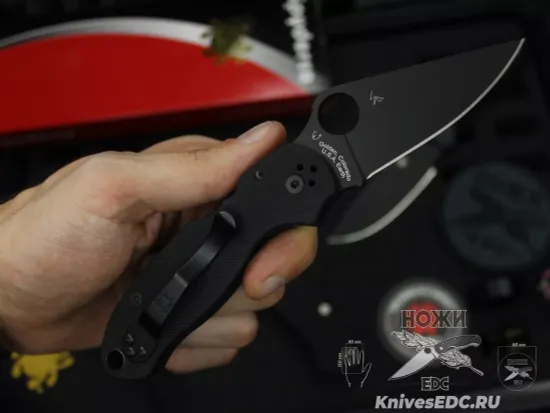 Нож складной Spyderco Para 3 223GPBK c клинком сатин CPM-S45VN, рукоять черная G10