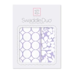 SwaddleDesigns Набор пеленок SwaddleDuo - Lavender Mod Circles + Lush Botanical Lavender