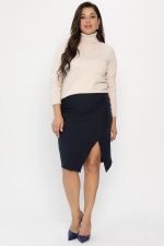 Юбка с разрезом Грейс (темно-синяя) Ю14269-30М LT Collection