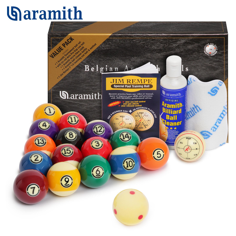 Шары для американского пула 57,2 мм "Aramith Tournament Value Pack Pool"