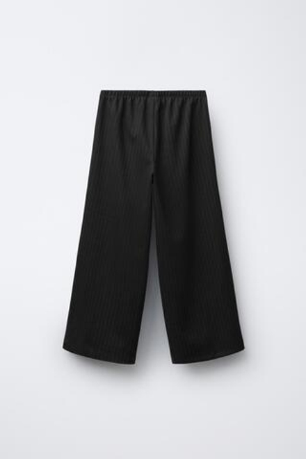 ZARA БРЮКИ ЖАККАРД, ЧЕРНЫЙ