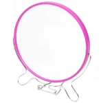 Зеркало настольное в металлической оправе «Практика» круг, подвесное двойное d-19,5 см