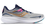 Saucony Ride 15 sports comfortable jogging fabric shock absorption non-slip wear-resistant low-top training running shoes men's gray blue