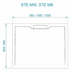 Душевой поддон RGW Stone Tray STE MB 52341099-14 90x90 черный мрамор