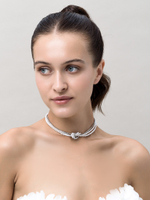 Колье "White Knot Zircon"