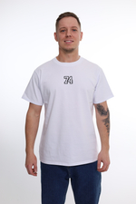 Футболка белая норма, принт "Урал 74"