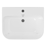 Умывальник-моноблок ELITE1 WAVE 550*435*835 ш*г*в, с хром переливом, белый, прямоуг