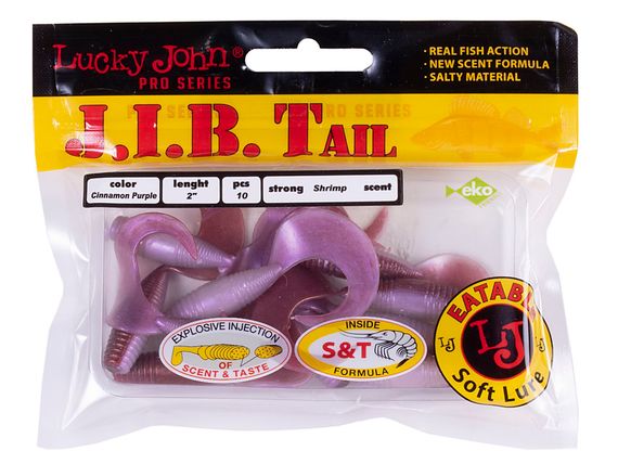 Твистеры съедобные LJ Pro Series J.I.B TAIL 2.0in (5,1 см), цв. T43, 10 шт.