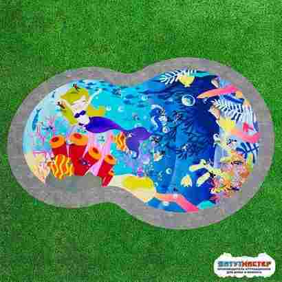 Надувная подушка на платформе «Подводное царство» 14×9×1,3 м