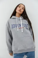 Худи Miracle Apparel Adventure University Серый меланж