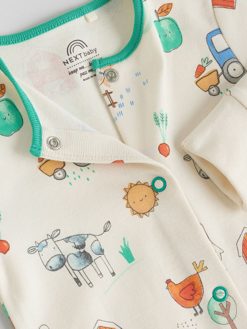 Комбинезон / Cлип для малышей Next AW3-062, 3 шт., Синий, Светло-зеленый