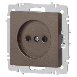 Розетка Intro Accent 6-201-08 2P 16А-250В IP20 СУ AL/CU бронза | Intro