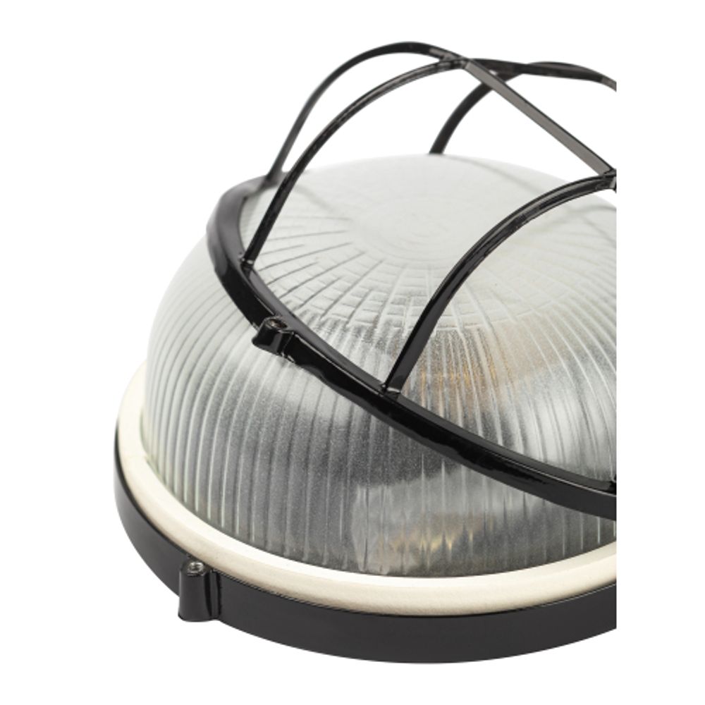 Светильник ЭРА НБП 03-100-002 Акватермо алюминий/стекло решетка IP54 E27 max 100Вт D240 круглый черный | Светильники ЖКХ РБ