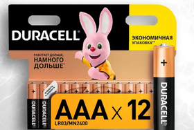 Батарейки DURACELL EXTRA LIFE AAA, щелочные, блистер, мизинчиковые, 1 шт.