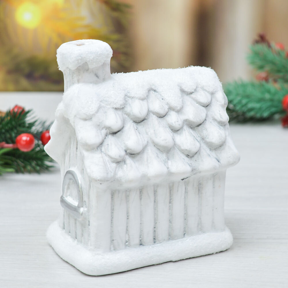 Сувенир новогодний с подсветкой "Домик" 10*7*12см, батарейки в комплекте