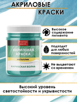 Акриловая краска металлик «Карибская волна»