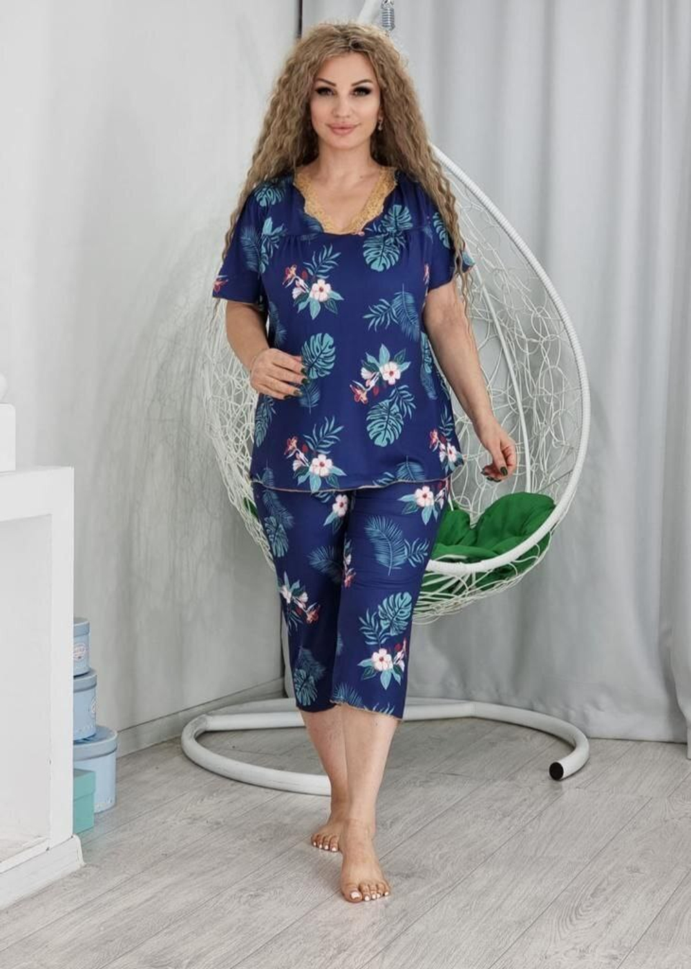 Пижама бриджи+футболка 8403