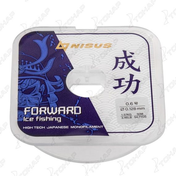 Леска FORWARD ICE FISHING 0,128mm/50m Nylon Transparent (N-FIF-0.128-50) Nisus