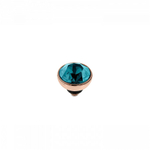 Шарм Qudo Bottone Blue Zircon 8 мм 680114 BL/RG