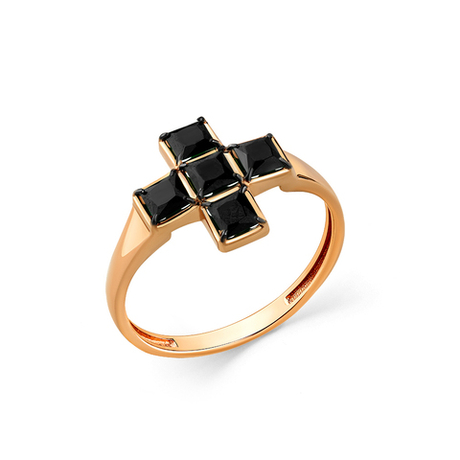 Кольцо из золота 585 пробы с шпинелем