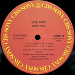 Quiet Riot / Live Riot (12" Vinyl EP)