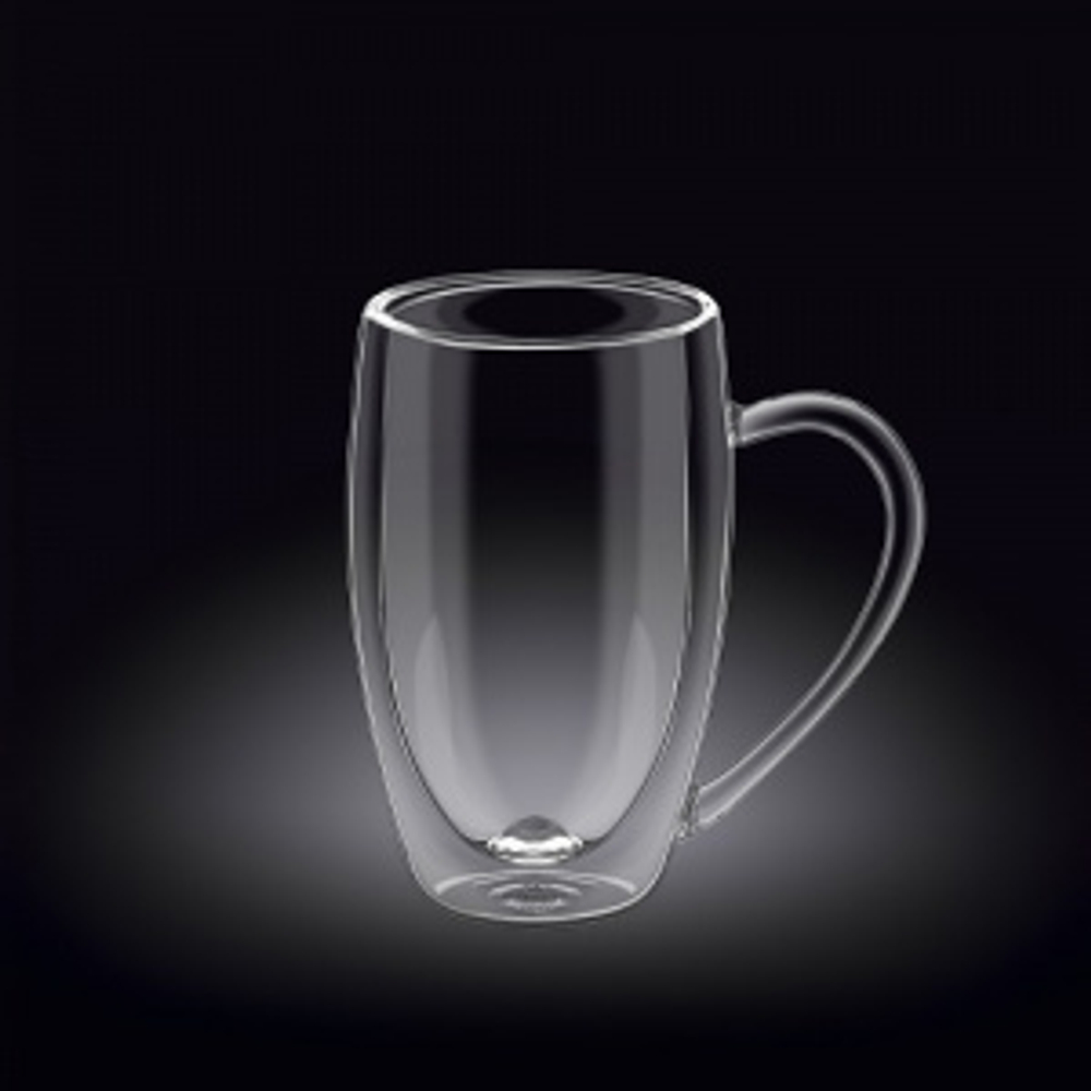 Кружка 300 мл. d=75 мм. h=120 мм. с двойными стенками Thermo Glass Wilmax (67289)