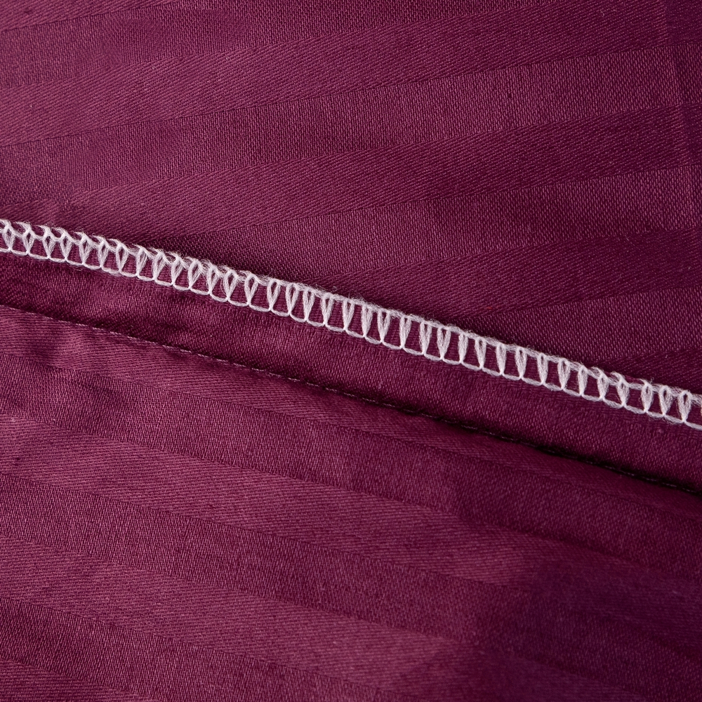 Комплект постельного белья Страйп Сатин Однотонный на резинке CTR034