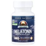 Source Naturals, мелатонин, со вкусом апельсина, 1 мг, 100 пастилок