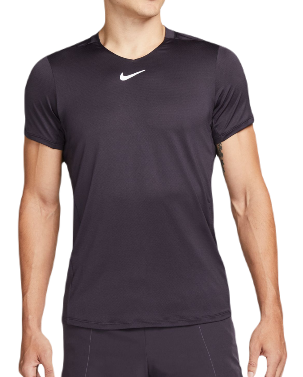Футболка мужская теннисная Nike Men's Dri-Fit Advantage Crew Top - cave purple/white