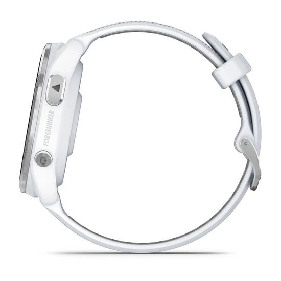 Умные часы Garmin Forerunner 965 белые, титановый безель, с белым ремешком