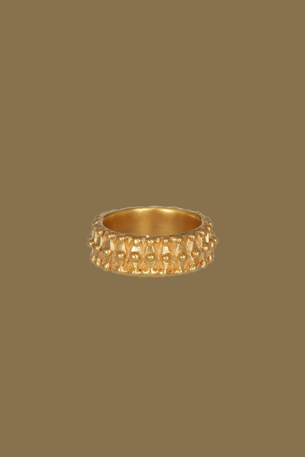 Кольцо Roman Beaded