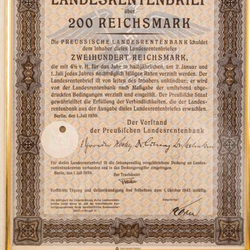 Винтаж: Облигация №03218 / PREUSSISCHE LANDESRENTENBANK