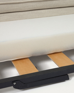 Диван-кровать Tanit белый с ножками из массива бука с натуральной отделкой 210 см