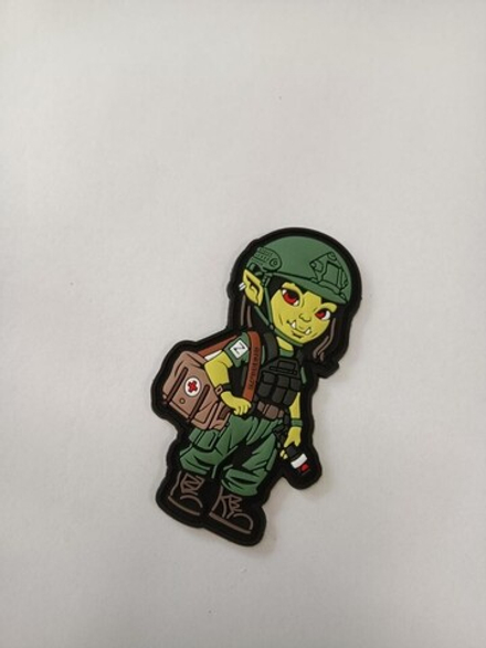 Шеврон девочка орк медсестра ПВХ