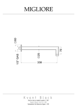 Кронштейн Migliore Kvant 30467 черный L 34 см