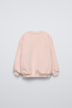 ZARA ТОЛСТОВКА С ПРИНТОМ, РОЗОВЫЙ