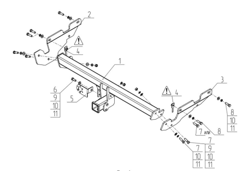 Фаркоп для Mazda CX-5 2012-2017, 2017-2025 Тип шара: E. Нагрузки: 1750/75 кг, MZ 01B