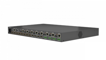 Wyrestorm MX-0808-KIT-V2 - комплект из матричного коммутатора 8х8 HDBaseT (4K60 4:2:0) и 8 приемников (4K до 35м, FullHD до 70м), де-эмбедирование аудио, PoH, ИК, RS-232, LAN