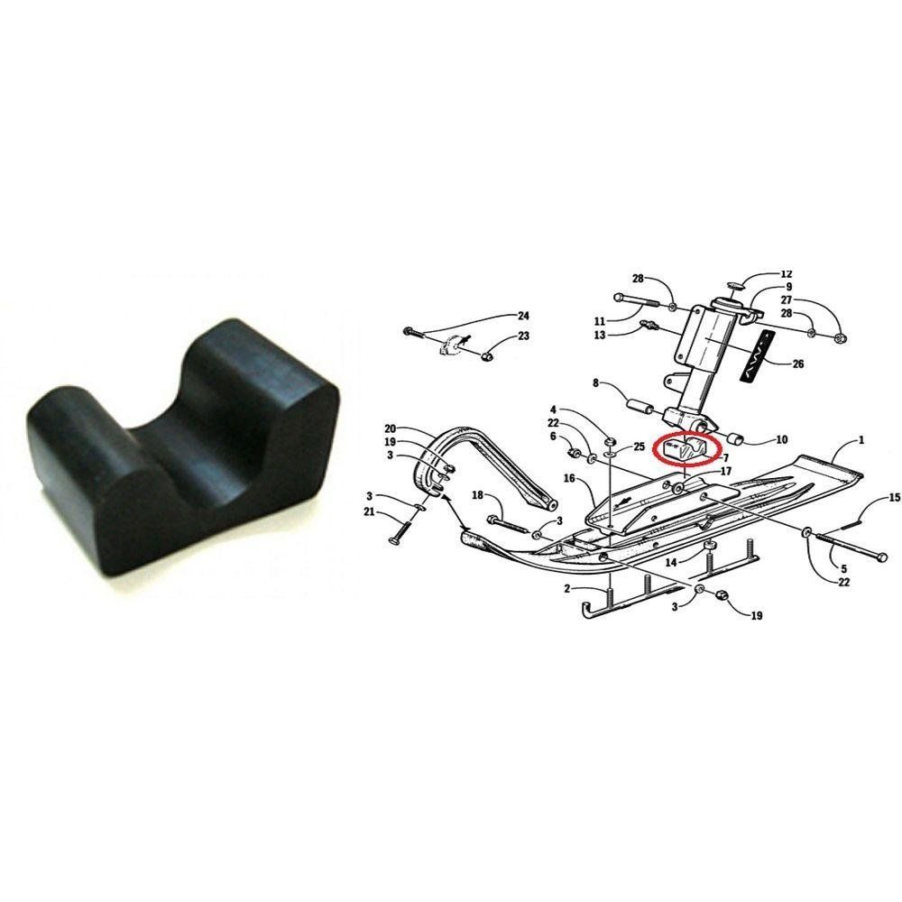 Демпфер (ограничитель хода) лыжи Arctic Cat SM-08135