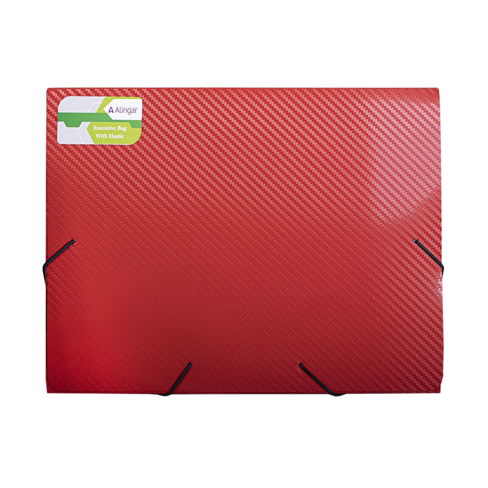 Папка на резинке Alingar, A4, 240х330х33 мм, 600 мкм, ассорти,текстура диагональ , "Caviar"