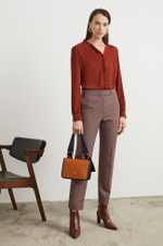 22236 Блузка женская (красно-терракотовый)