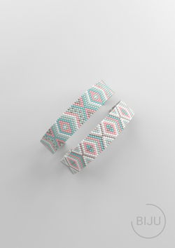 Схема PEYOTE, Схема браслета мозаичное плетение, узор из Miyuki Delica 11/0, файл PDF, №201