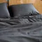 Комплект постельного белья из премиального сатина темно-серого цвета из коллекции essential, 200х220 см