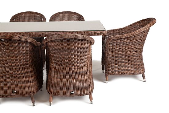 "Эспрессо" обеденная группа плетеная, цвет коричневый