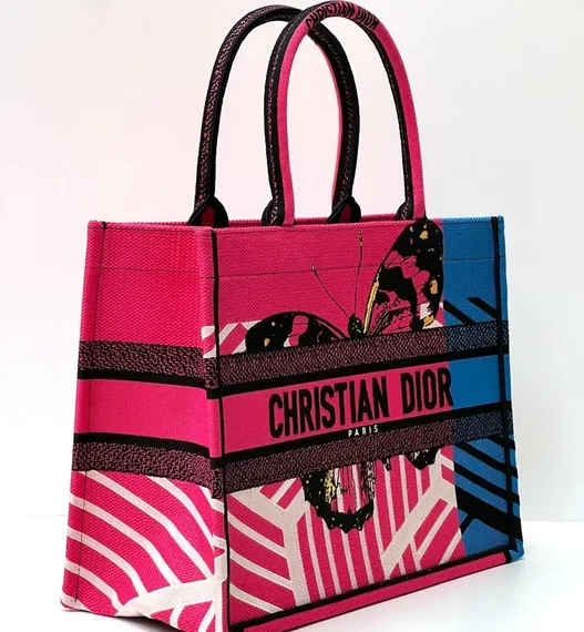 Сумка Dior Book Tote, модель среднего формата розовый